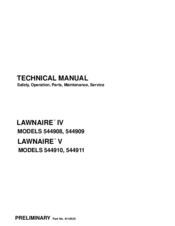 Textron LAWNAIRE V 544910 Technical Manual