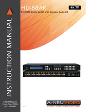 A-Neuvideo HD-88AK Instruction Manual