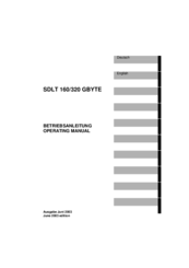 Fujitsu SDLT 320 GBYTE Operating Manual