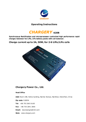 Chargery 620B Operating Instructions Manual