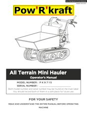 Pow'R'kraft PK9715 Operator's Manual