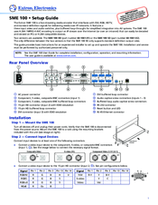 Extron electronics SME 100 Setup Manual