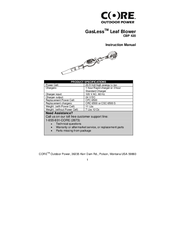 Core GasLess CBP 420 Instruction Manual
