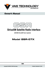 Vais Technology GSR-07X Owner's Manual