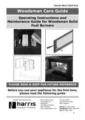 Harris Woodsman SolidFuel Burners Operating Instructions And Maintenance Manual