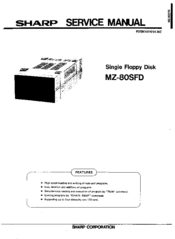 Sharp MZ-80SFD Service Manual