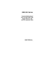 IEI Technology IMB-X63 Series User Manual