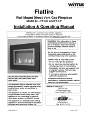 Wittus FlatfireFF-LP Installation & Operating Manual