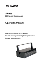 Shimpo DT-329 Operation Manual