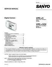 Sanyo Xacti VPC-J1 Service Manual