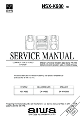 Aiwa NSX-K980HR Service Manual