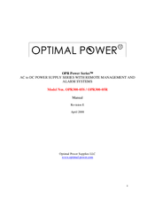 Optimal Power OPR Power Series User Manual