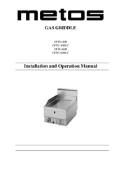 Metos OFTG 60BLC Operation Manual
