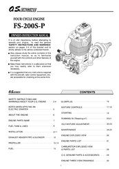 O.S. engine FS-200S-P Owner's Instruction Manual