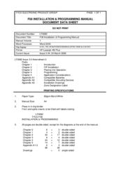 Tyco Electronics F08 Installation & Programming Manual