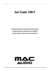 MAC Audio Ice Cube 108 F Owner's Manual