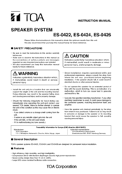 Toa ES-0422 Instruction Manual