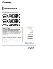Pioneer AVIC-X8610BS Operation Manual