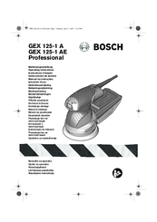Bosch GEX 125-1 A Professional Operating Instructions Manual