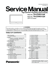 Panasonic TH-37PR11UH Service Manual
