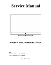 Vizio VM60P HDTV10A Service Manual