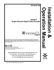 Vicon VN-301T Installation & Operation Manual