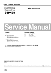 Philips MatchLine VR830/07 Service Manual