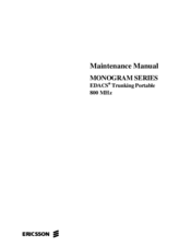 Ericsson EDACS Monogram Series Maintenance Manual