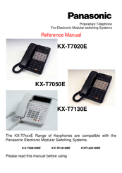 Panasonic KX-T7130E Reference Manual