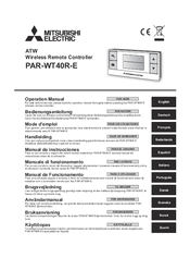 Mitsubishi Electric ATW PAR-WT40R-E Operation Manual
