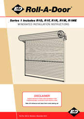 B&D Roll-A-Door R1ME Installation Instructions Manual