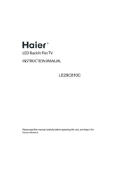 Haier LE29C810C Instruction Manual