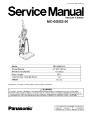 Panasonic MC-GG523-00 Service Manual