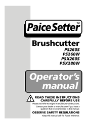 paice setter PSX260S Operator's Manual