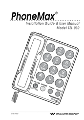 Williams Sound PhoneMax TEL 030 Installation Manual & User Manual