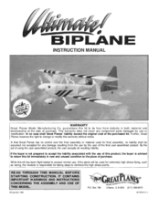 GREAT PLANES Ultimate 40 Instruction Manual