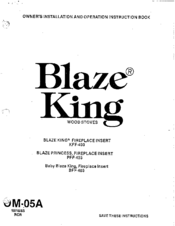 Blaze King KFF-403 Owner's Installation &  Operating Manual