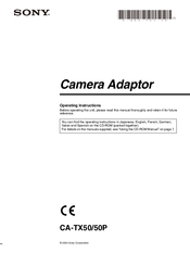 Sony CA-TX50 Operating Instructions Manual