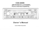 Custom Radio CSS-65500 Owner's Manual
