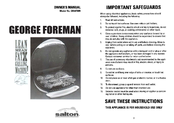 Salton George Foreman GR36TMR Owner's Manual