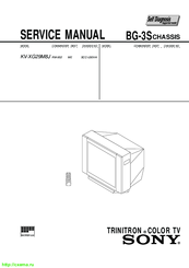 Sony Trinitron KV-XG29M8J Service Manual