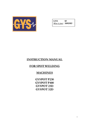 GYS GYSPOT P230 Instruction Manual