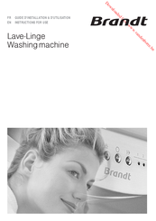 Brandt washing machine Instructions For Use Manual