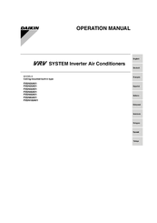 Daikin FXSN20AV1 Operation Manual