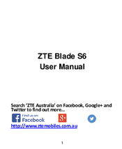 Zte Blade S6 User Manual