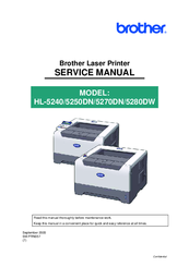 Brother HL-5250 Service Manual