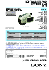 Sony TRV840 Service Manual