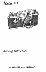 Leica III f Servicing Instructions