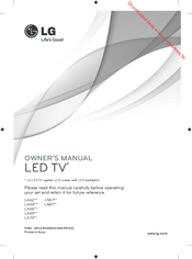 LG 60LA7418 Owner's Manual