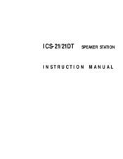 Clear-Com ICS-21DT Instruction Manual